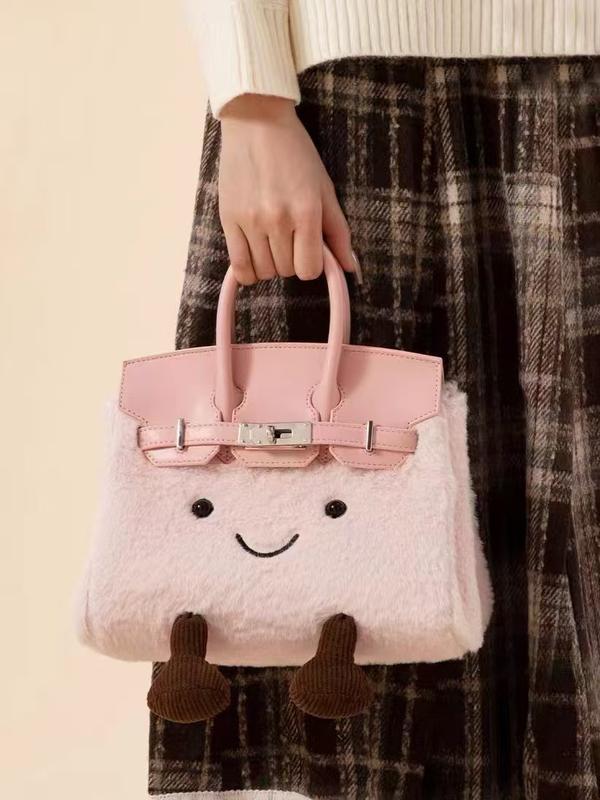 The 2025 Plush-tastic Women's Kelly Bag: Where Cuteness Meets Crossbody Convenience! Perfect for Men, Women, and All Holiday Shenanigans!