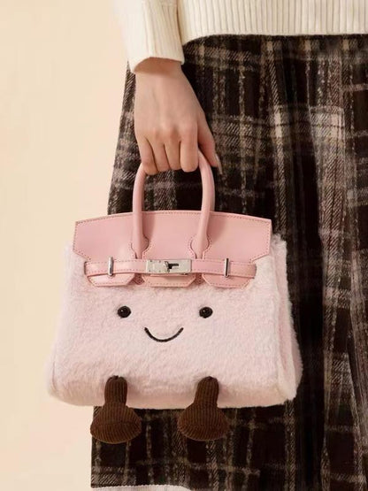The 2025 Plush-tastic Women's Kelly Bag: Where Cuteness Meets Crossbody Convenience! Perfect for Men, Women, and All Holiday Shenanigans!